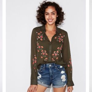 Express embroidered boyfriend shirt
